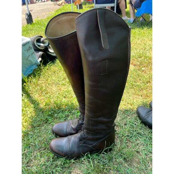 Der-Dau Pull-On Classic Dream Riding Boots, Field Style, Contour leg, Round toe - Picture 3 of 9